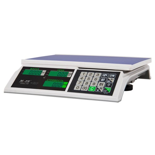Весы торговые электронные M-ER 326 AC-32.5 "Slim" LCD Белые