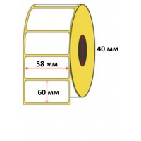 Термо этикетка 58х60 мм (500 шт) ЭКО / втулка 40 мм