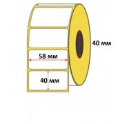 Термо этикетка 58х40 мм (700 шт) ЭКО / втулка 40 мм
